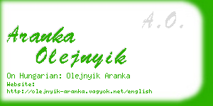 aranka olejnyik business card